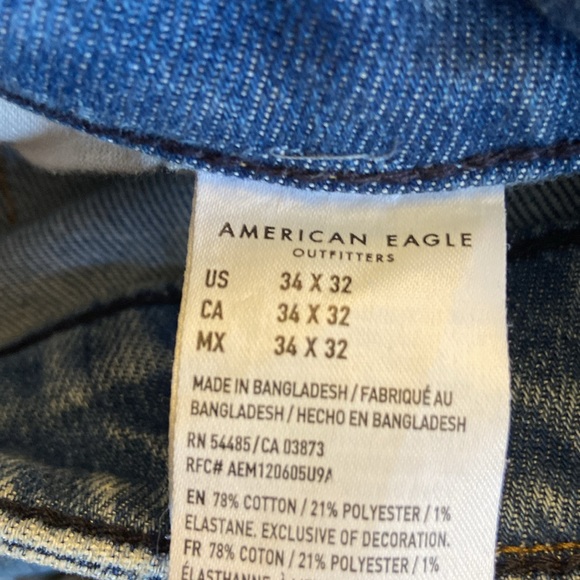 💜American Eagle AE Next Level Airflex Ripped Skinny Jean men’s size 34 x 32 - Picture 7 of 7